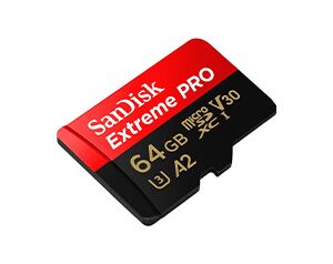 SanDisk MicroSDXC Extreme Pro 64GB - Professional memory card for high-resolution photos and 4K videos. Available at Cinesouk, Marrakech.