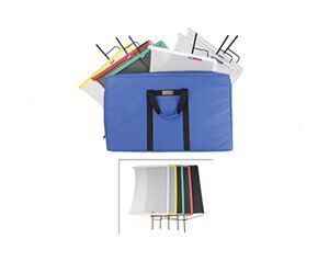 Kupo KT-2436K Open End Flags Kit – 6-piece 60×90 cm (24×36”) flag set for precise light control. Durable steel frames with heat-resistant black fabric.