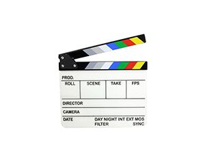 clapperboard : film slate