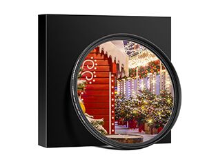 WalkingWay 6pt Variable Star Filter 82mm – adjustable 6-point starburst filter for creative light effects. Multi-coated glass, rotatable design, and slim frame.